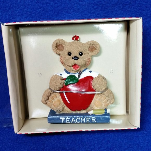 Bear Teacher Ornament Holly Bearies Collection Kurt S Adler Gift For Teacher - Picture 8 of 10